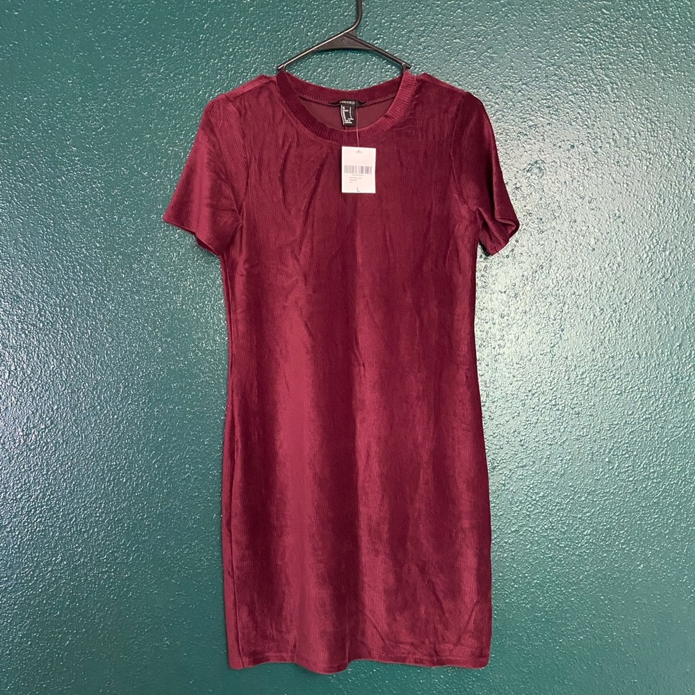 Forever 21 Burgundy Velvet Dress